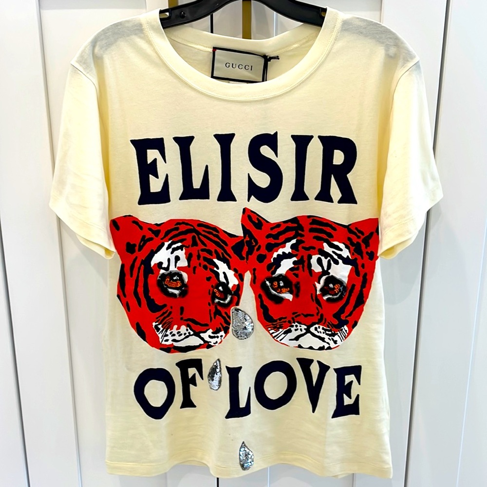 Gucci Elisir of Love Sequin Tee